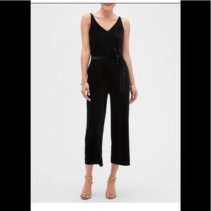 Banana Republic Factory Velvet Black Jumpsuit